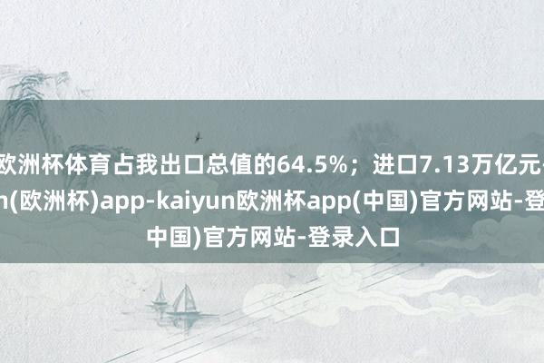 欧洲杯体育占我出口总值的64.5%；进口7.13万亿元-kaiyun(欧洲杯)app-kaiyun欧洲杯app(中国)官方网站-登录入口