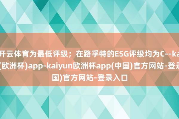 开云体育为最低评级；在路孚特的ESG评级均为C--kaiyun(欧洲杯)app-kaiyun欧洲杯app(中国)官方网站-登录入口