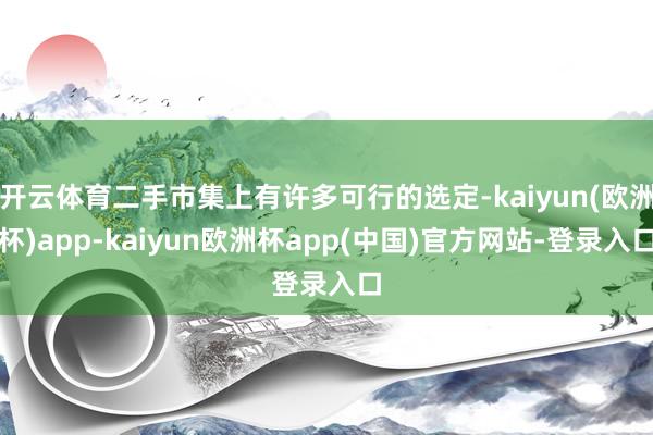开云体育二手市集上有许多可行的选定-kaiyun(欧洲杯)app-kaiyun欧洲杯app(中国)官方网站-登录入口