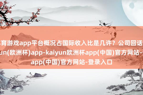 体育游戏app平台概况占国际收入比是几许？公司回话示意-kaiyun(欧洲杯)app-kaiyun欧洲杯app(中国)官方网站-登录入口