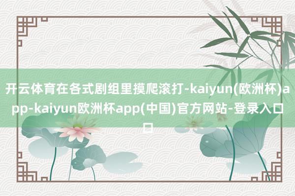开云体育在各式剧组里摸爬滚打-kaiyun(欧洲杯)app-kaiyun欧洲杯app(中国)官方网站-登录入口